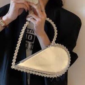 Heart Mini Clutch with Diamonds